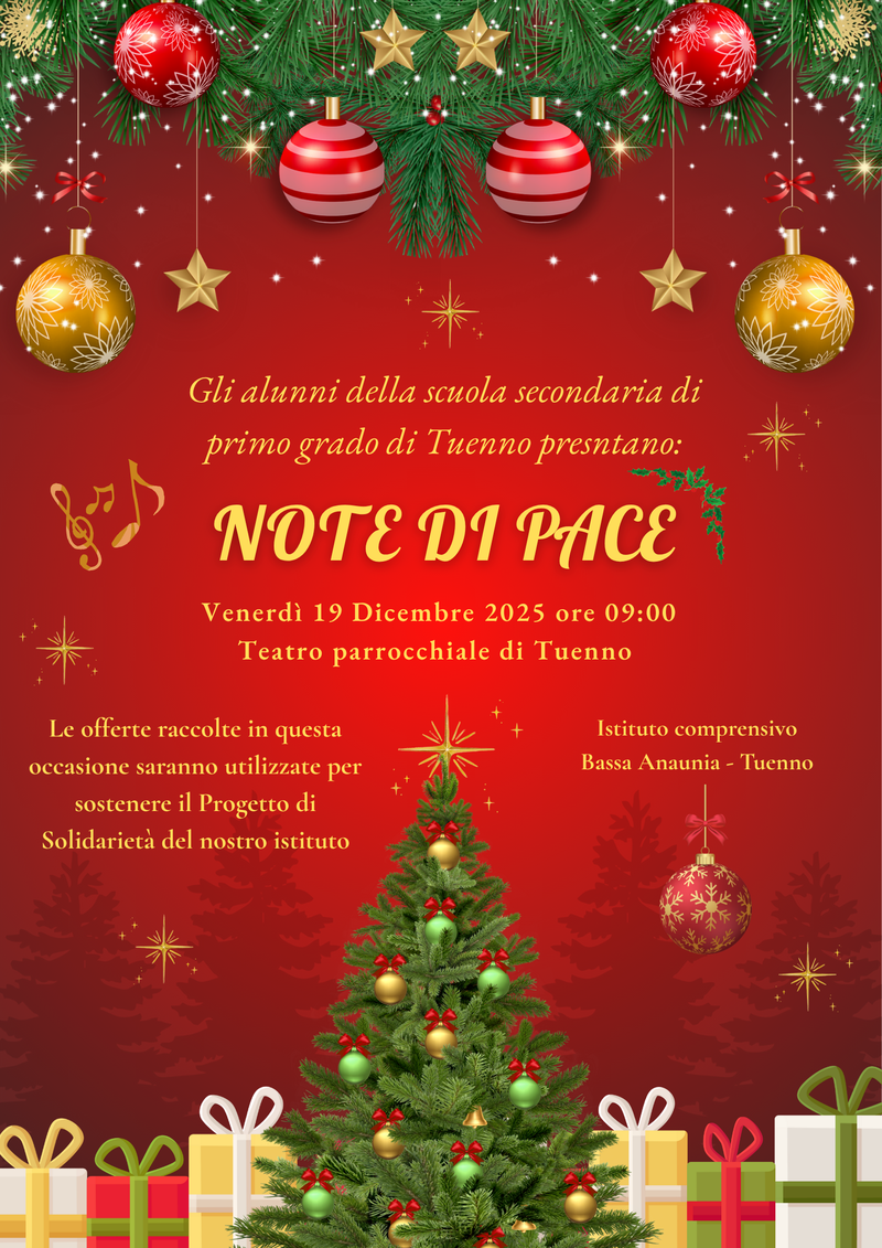 Locandina saggio di natale - Note di pace