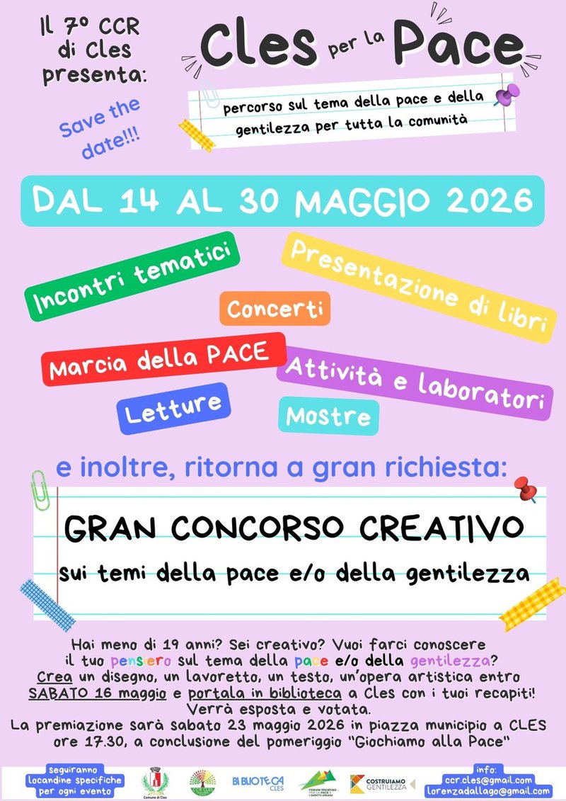 concorso MAGGIO PER LA PACE 2026