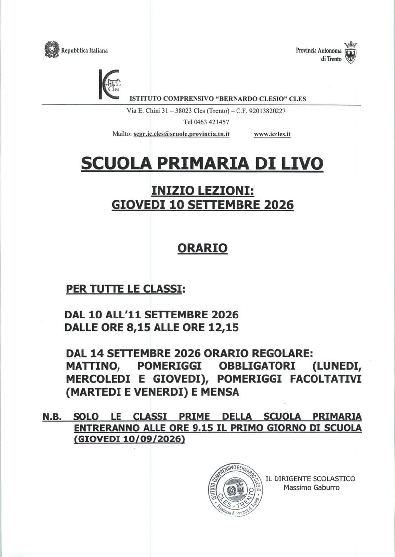 Scuola primaria di Livo