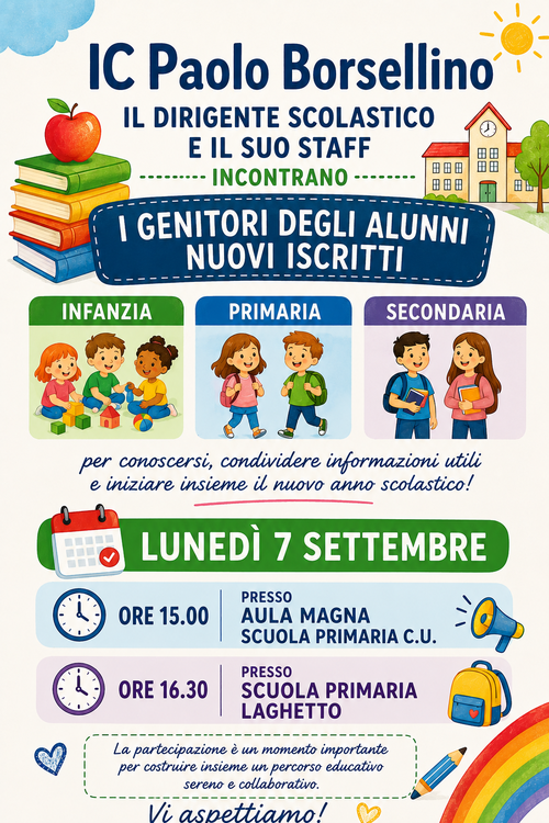 incontri con i genitori 7 settembre 2026