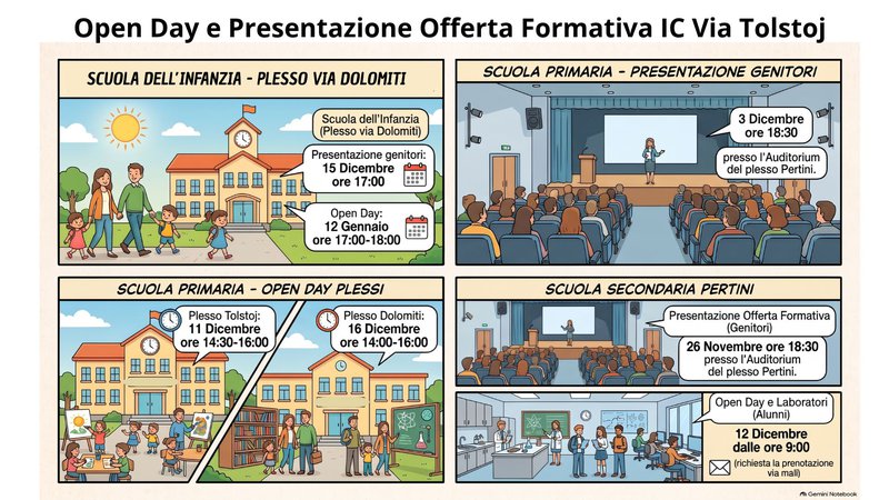 Open Day e Presentazione Offerta Formativa IC Via Tolstoj